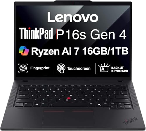 Lenovo ThinkPad P16s Gen 4 Copilot+ モバイルワークステーション 16インチ 4K OLED タッチ。