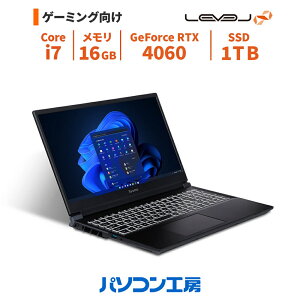 ゲーミングノートPC 新品 15.6型/Core i7-14650HX/RTX 4060/16GB/1TB SSD/Windows 11 BTO レベルインフィニティ