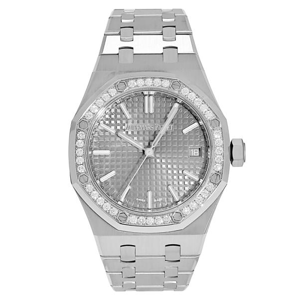 オーデマ・ピゲ AUDEMARS PIGUET ロイヤルオーク オートマティック 50周年記念モデル 15551ST.ZZ.1356ST.03 グレー文字盤 中古 腕時計 メンズ