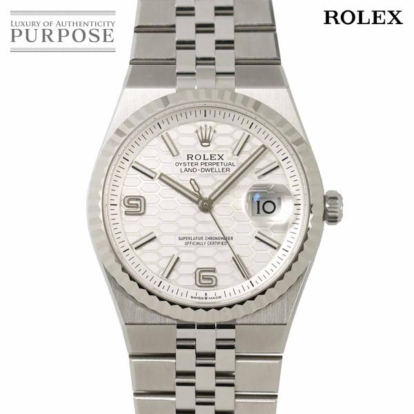 ロレックス ROLEX ランドドゥエラー 36 コンビ 127234 ランダム メンズ 腕時計 ハニカムモチーフ K18WG 自動巻き Land Dweller 90301762
