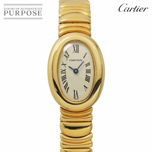 カルティエ Cartier ミニベニュワール W15109D8 レディース 腕時計 アイボリー K18YG クォーツ Mini Baignoire 90325408