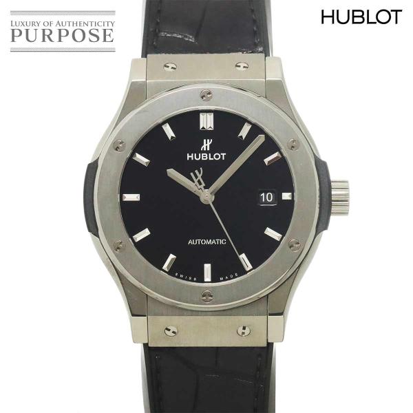 ウブロ HUBLOT クラシックフュージョン チタニウム 542 NX 1270 LR デイト メンズ 腕時計 ブラック 自動巻き Classic fusion 90326159