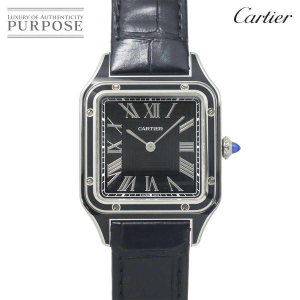 カルティエ Cartier サントスデュモン LM WSSA0046 メンズ 腕時計 ブラック 手巻き ウォッチ Santos Dumont 90334855