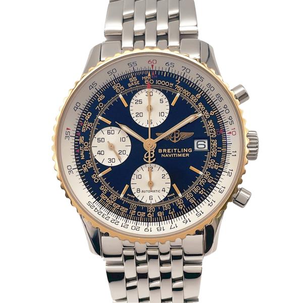 ブライトリング BREITLING D13322 ナビタイマー 腕時計 自動巻 ブラック文字盤 クロノグラフ SS×YG メンズ