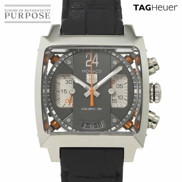 タグホイヤー TAG Heuer モナコ24 レーシング キャリバー36 クロノグラフ CAL5112 メンズ 腕時計 デイト グレー 自動巻き Monaco 90301999