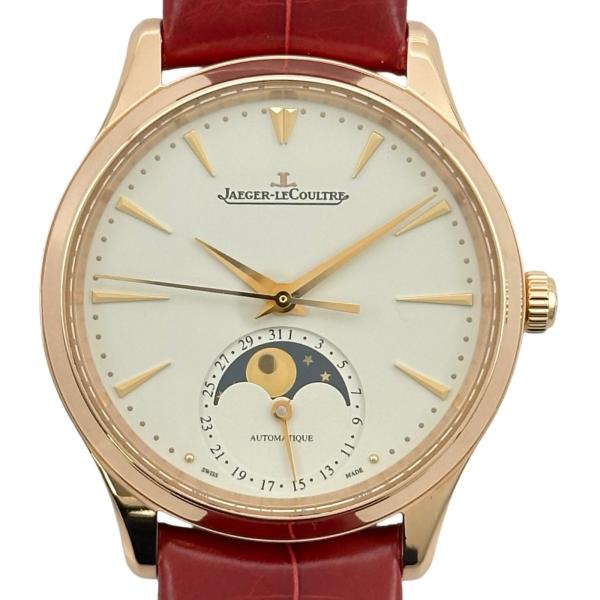 ジャガー・ルクルト JAEGER-LE COULTRE マスター ウルトラスリム ムーン Q1252520(145.2.64S) アイボリー ピンクゴールド 腕時計  中古