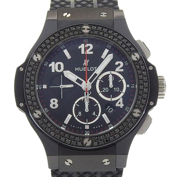 HUBLOT ウブロ ビッグマン ブラックマジック ブラックダイヤベゼル 301.CV.130.RX.110 自動巻き 黒文字盤【90000171】中古