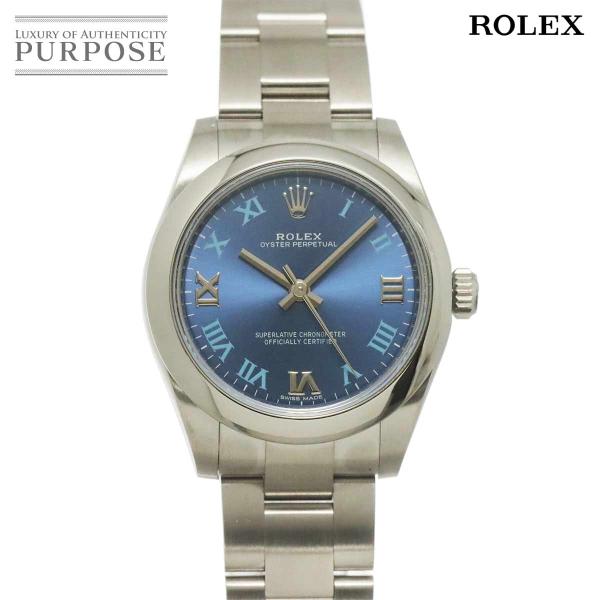 ロレックス ROLEX オイスターパーペチュアル 177200 ランダム番 ルーレット ボーイズ 腕時計 ブルー 自動巻き Oyster Prpetual 90327705