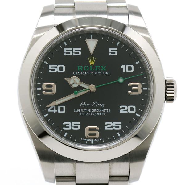 ROLEX ロレックス 腕時計 エアキング 116900 ランダムシリアル 40mm ブラック文字盤 SS 自動巻 AT ギャラ付 オイスターパーペチュアル 中古 美品