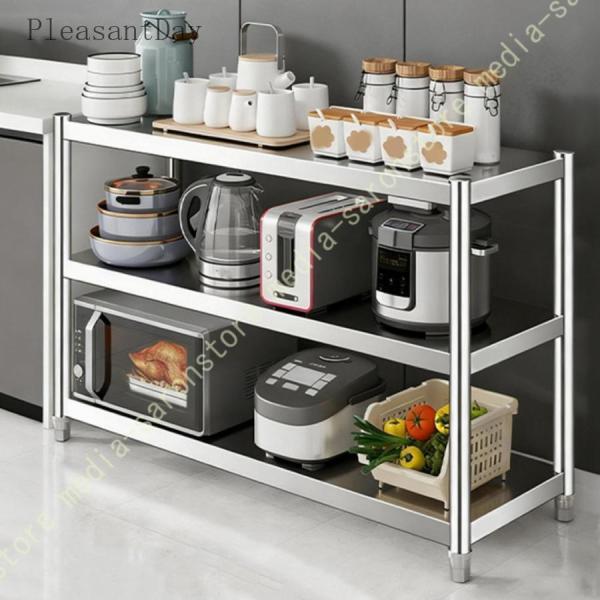 キッチンラック ステンレス棚 ステンレスシェルフ 高80cm キッチン ラック サイドラック キッチン収納 収納 レンジラック 調味料ラック 倉庫 収納ラック