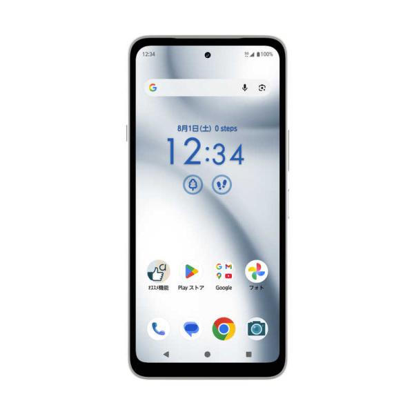 FCNT　SIMフリースマートフォン arrows We3 M09 / Dimensity 6300 / 6.1インチ 8GB+128GB ホワイト　PBC00001JP