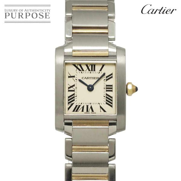 カルティエ Cartier タンクフランセーズSM コンビ W51007Q4 レディース 腕時計 アイボリー K18YG クォーツ Tank Francaise SM 90330084