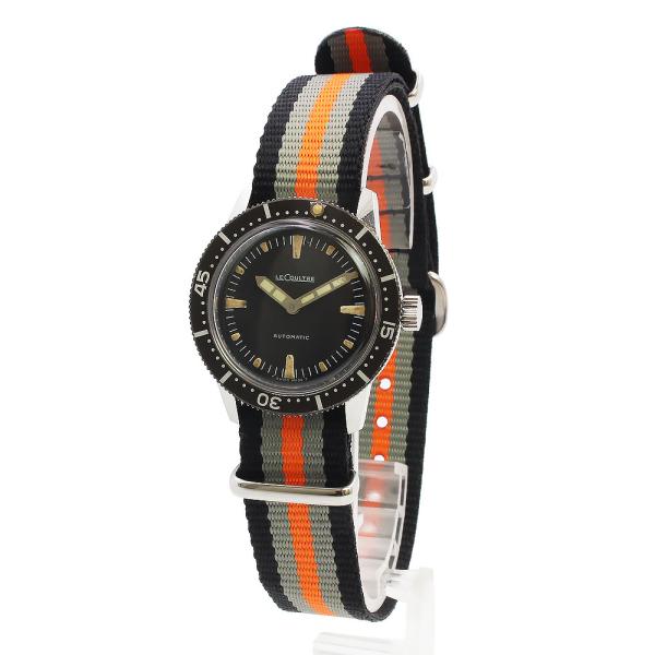 （中古）JAEGER-LeCOULTRE ジャガールクルト E22059 マスターマリーナ ヴォーグマチック ドルフィン 自動巻き ブラック グレー オレンジ シルバー 腕時計
