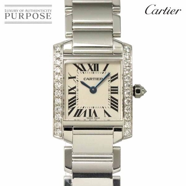 カルティエ Cartier タンクフランセーズSM WE1002S3 レディース 腕時計 ダイヤベゼル K18WG クォーツ Tank Francaise SM 90318712