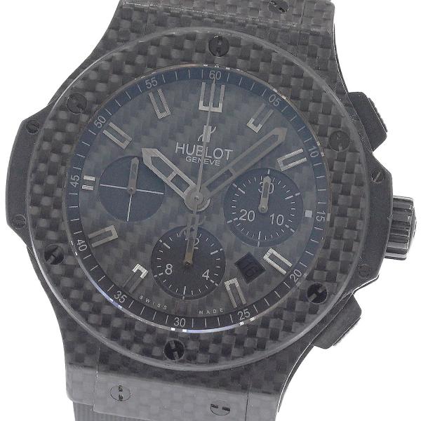 ウブロ HUBLOT 301.QX.1740.RX ビッグバンオールブラック カーボン クロノグラフ デイト 自動巻き メンズ 保証書付き_940210