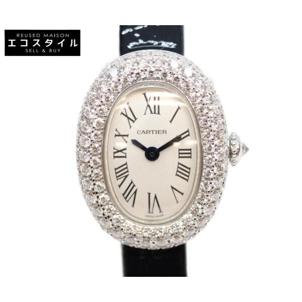 Cartier カルティエ WJBA0036 750 ダイヤ ミニ ベニュワール QZ 腕時計 レディース