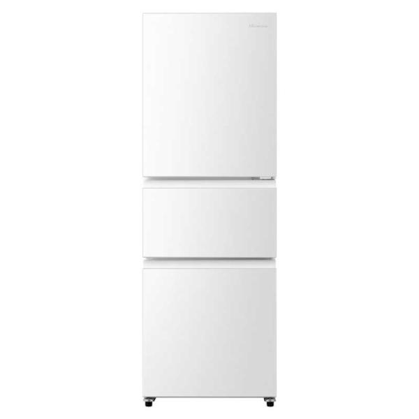 ハイセンス　冷蔵庫 3ドア 295L 右開き ファン式 真ん中野菜室 低温ケース 幅55cm ホワイト　HR-D295KW（標準設置無料）