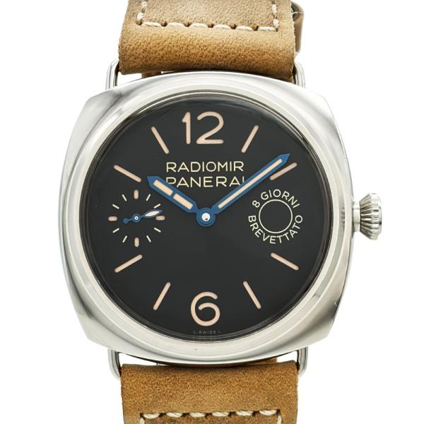 パネライ PANERAI PAM00992 ラジオミール 8デイズ 腕時計 手巻 ブラック文字盤 SS メンズ